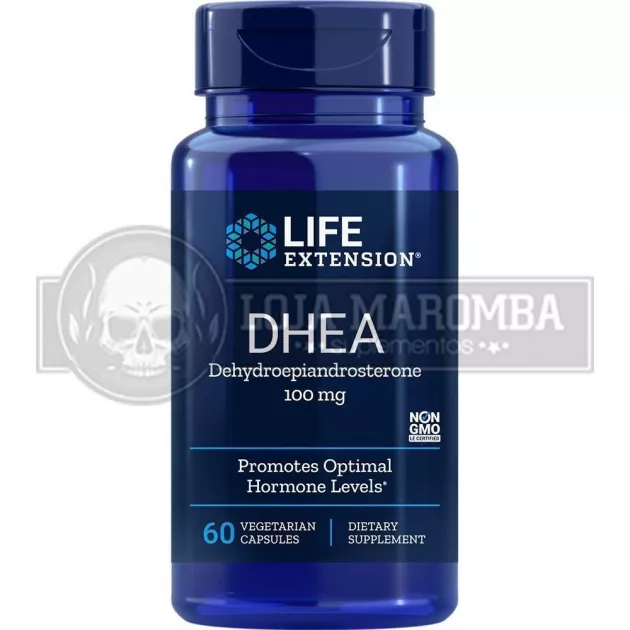 2 Unidades DHEA 100mg (60 caps) - Life Extension (Envio Grátis)