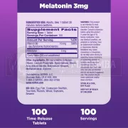 Melatonina Time Release 3mg (100 Tablets) - Natrol