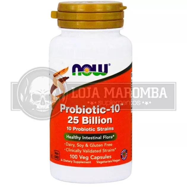 Probiótico Probiotic-10 25 Billion (100 caps) - Now Foods