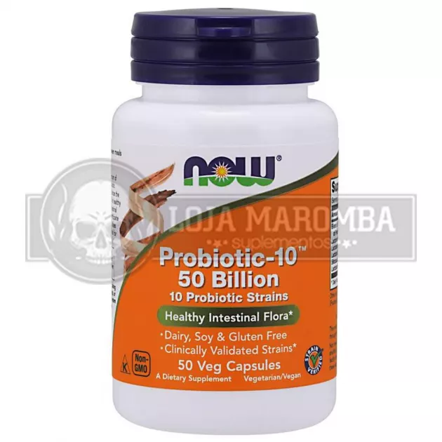 Probiótico Probiotic-10 50 Billion (50 caps) - Now Foods