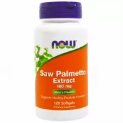 Saw Palmetto Extract 160mg (120 Softgels)  - Now Foods